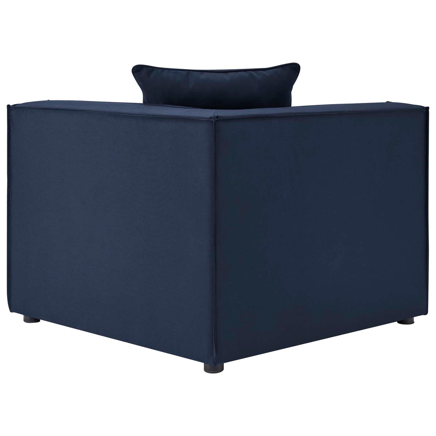 Saybrook Outdoor Patio Upholstered Sectional Sofa Corner Chair Navy EEI-4210-NAV