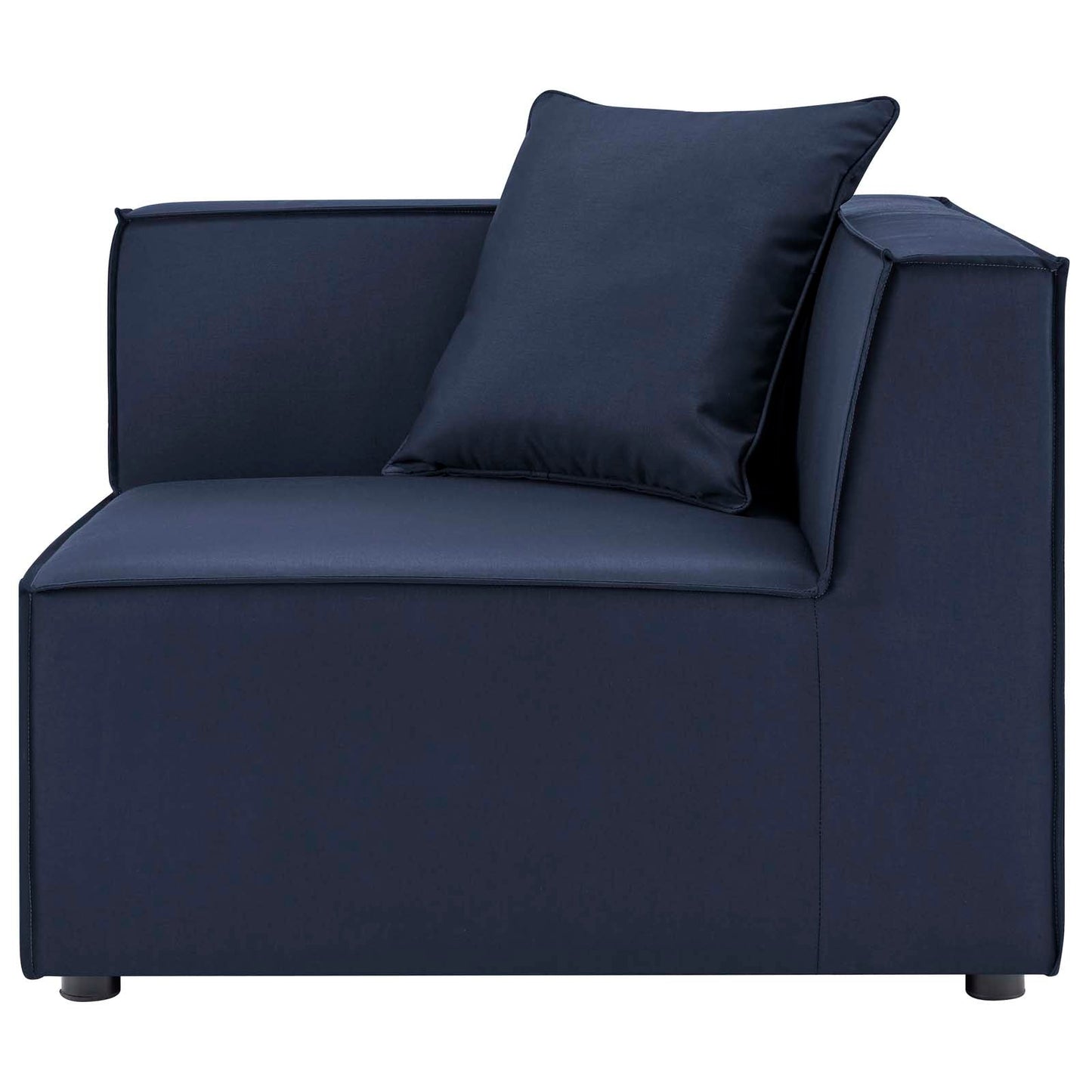 Saybrook Outdoor Patio Upholstered Sectional Sofa Corner Chair Navy EEI-4210-NAV