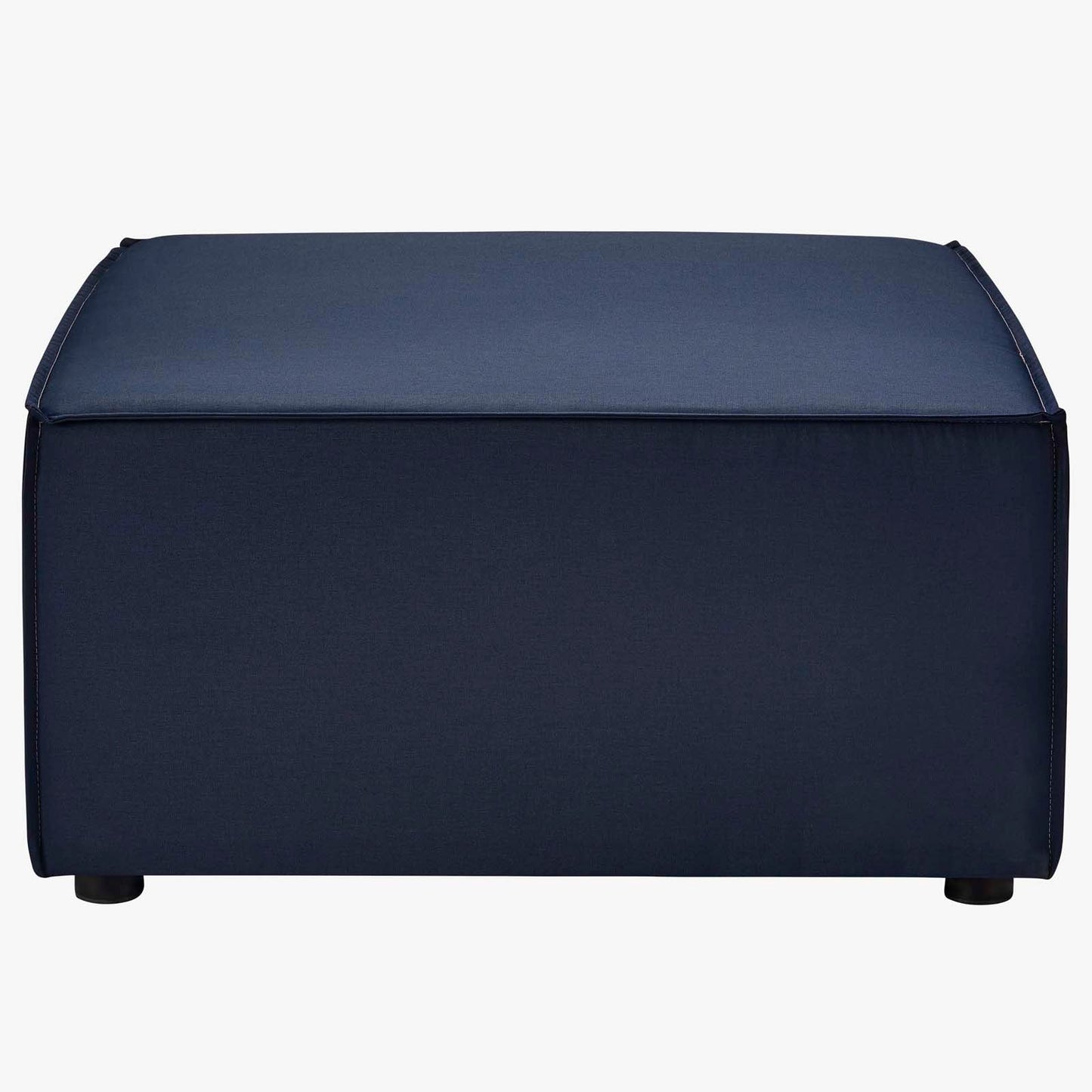 Saybrook Outdoor Patio Upholstered Sectional Sofa Ottoman Navy EEI-4211-NAV