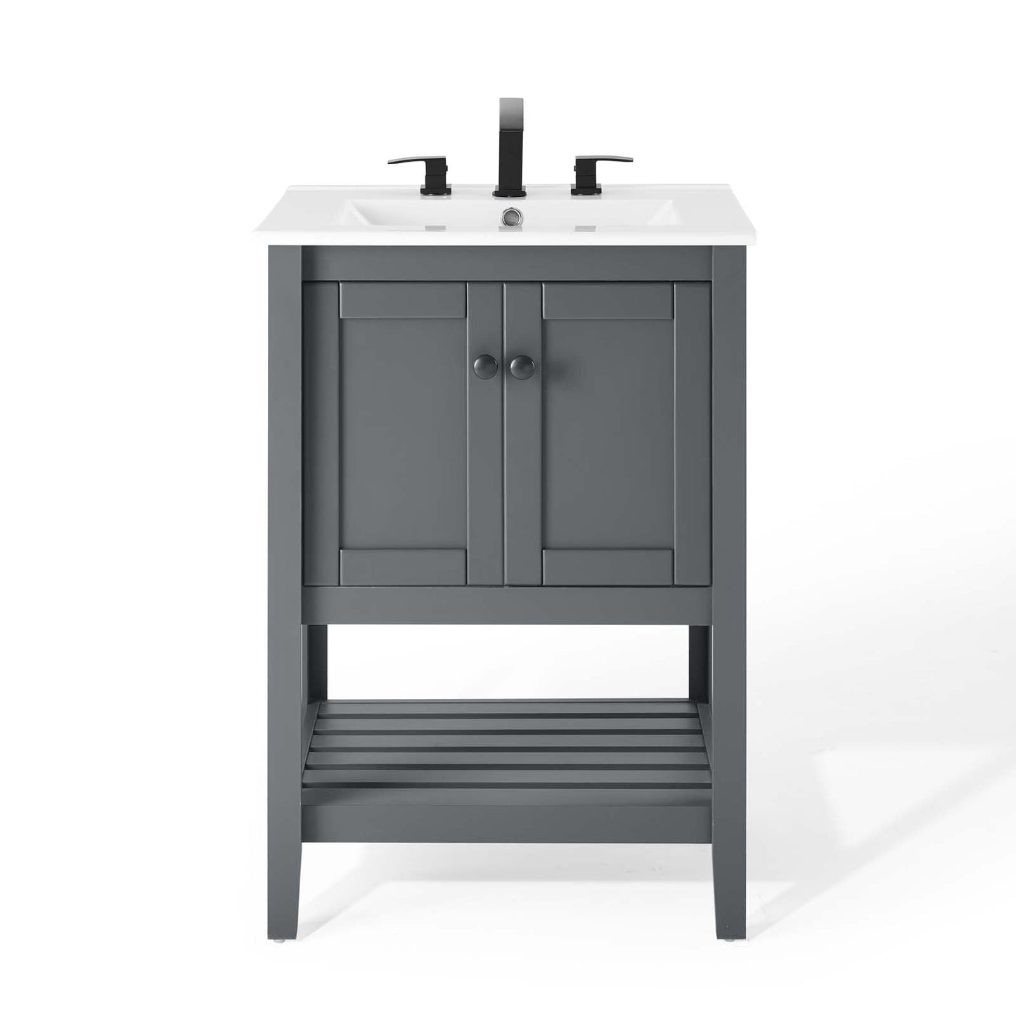 Prestige 24" Bathroom Vanity Gray White EEI-4246-GRY-WHI