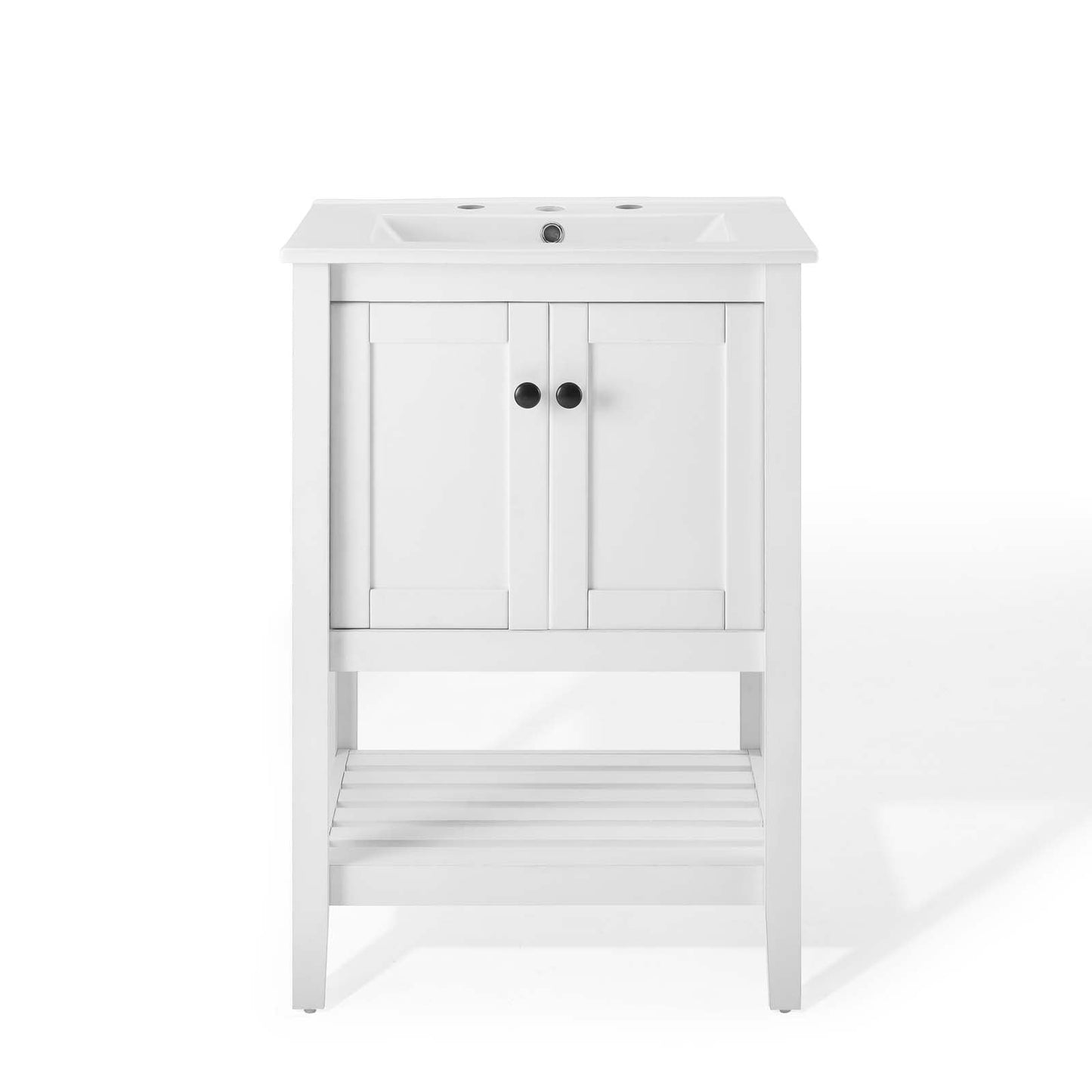 Prestige 24" Bathroom Vanity White White EEI-4246-WHI-WHI