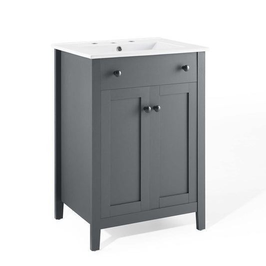 Nantucket 24" Bathroom Vanity Gray White EEI-4250-GRY-WHI