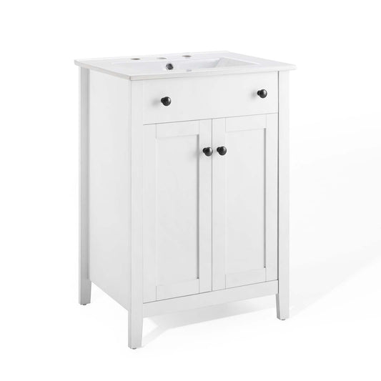 Nantucket 24" Bathroom Vanity White White EEI-4250-WHI-WHI