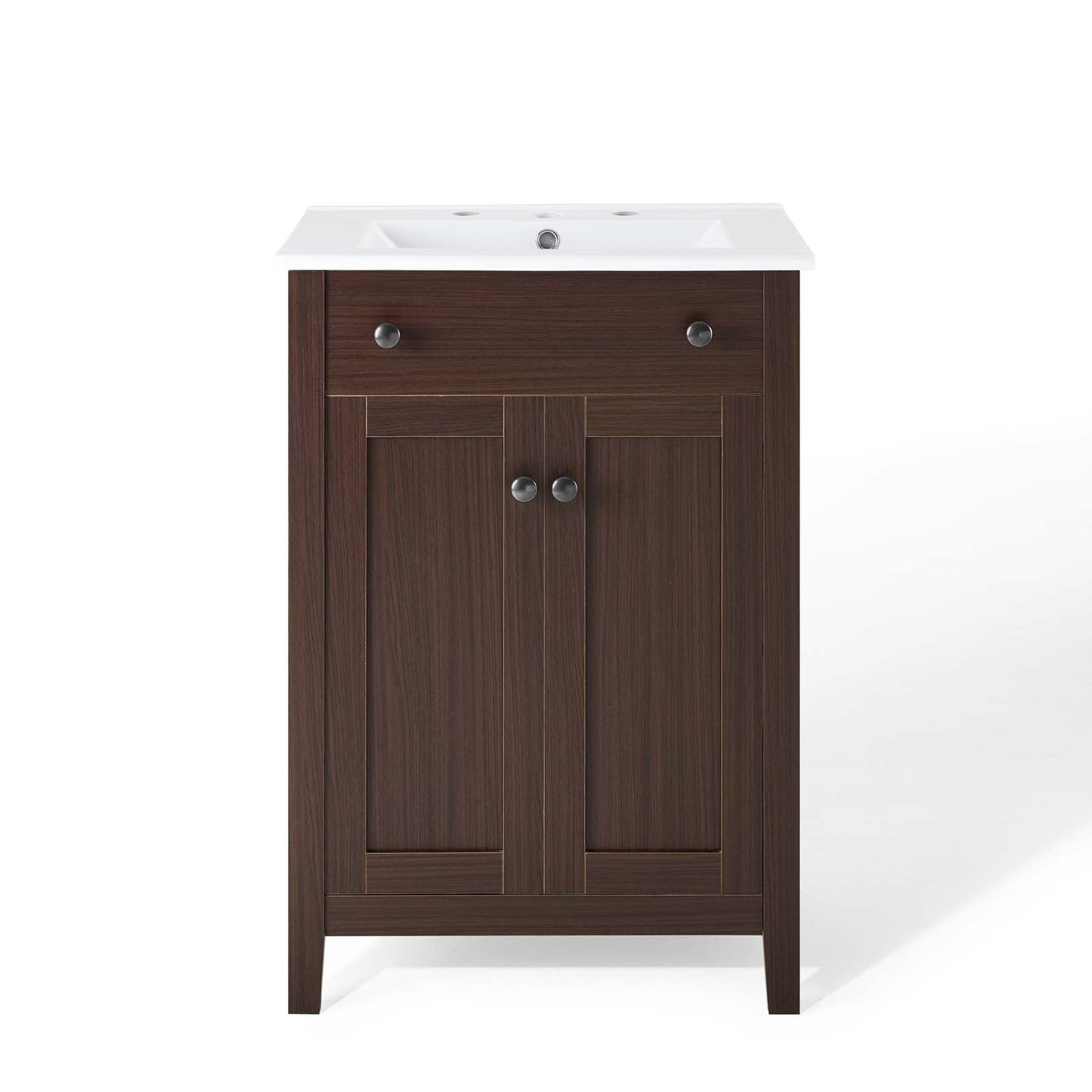 Nantucket 24" Bathroom Vanity Walnut White EEI-4252-WAL-WHI