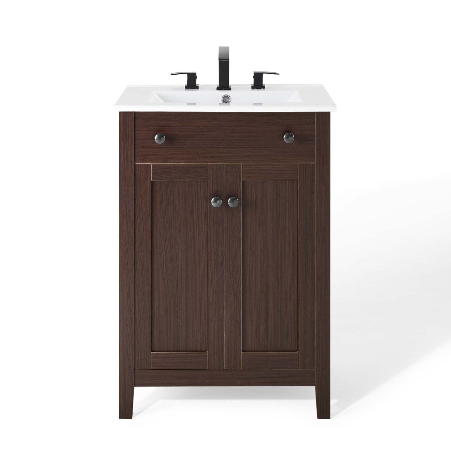 Nantucket 24" Bathroom Vanity Walnut White EEI-4252-WAL-WHI