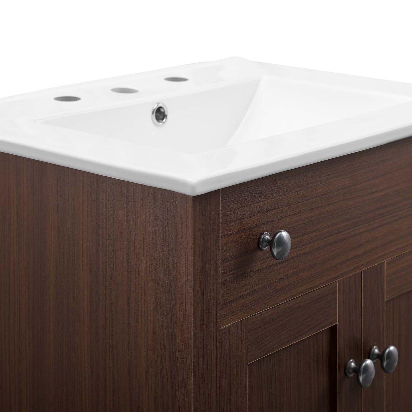 Nantucket 24" Bathroom Vanity Walnut White EEI-4252-WAL-WHI