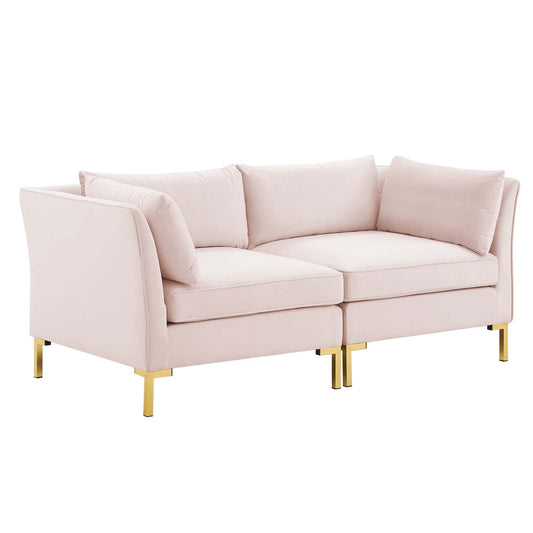 Ardent Performance Velvet Loveseat Pink EEI-4268-PNK