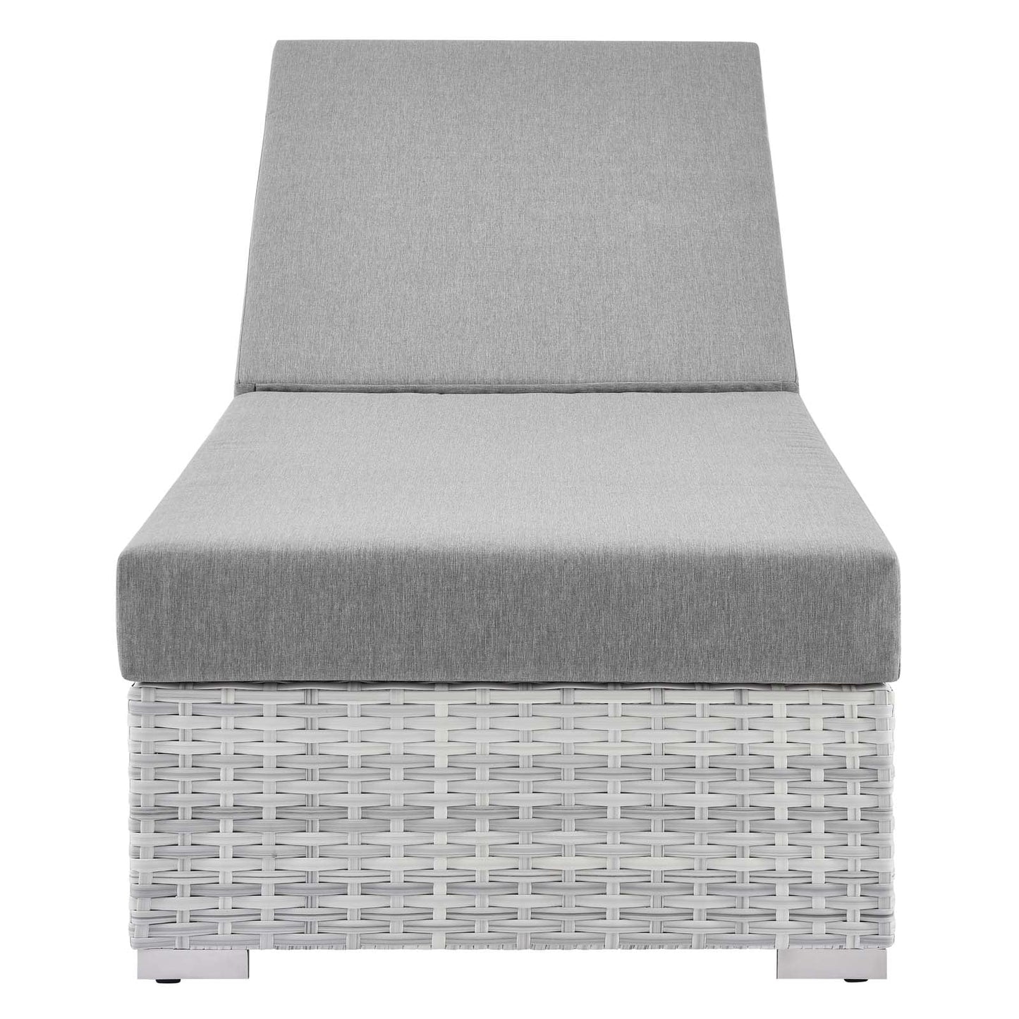 Convene Outdoor Patio Chaise Light Gray Gray EEI-4307-LGR-GRY