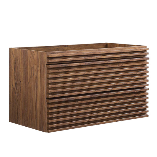 Render 36" Wall-Mount Bathroom Vanity Cabinet (Sink Basin Not Included) Walnut EEI-4339-WAL