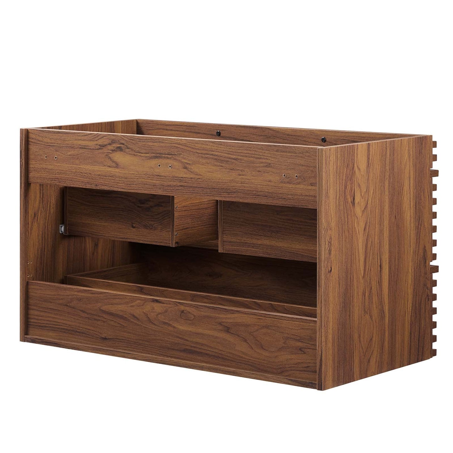 Render 36" Wall-Mount Bathroom Vanity Cabinet (Sink Basin Not Included) Walnut EEI-4339-WAL