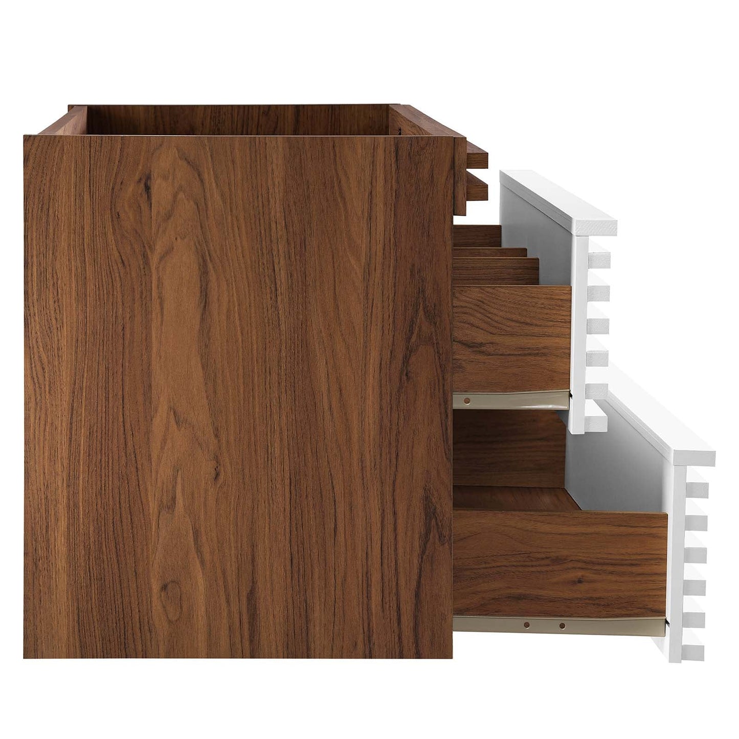 Render 36" Wall-Mount Bathroom Vanity Cabinet (Sink Basin Not Included) White Walnut EEI-4339-WHI-WAL