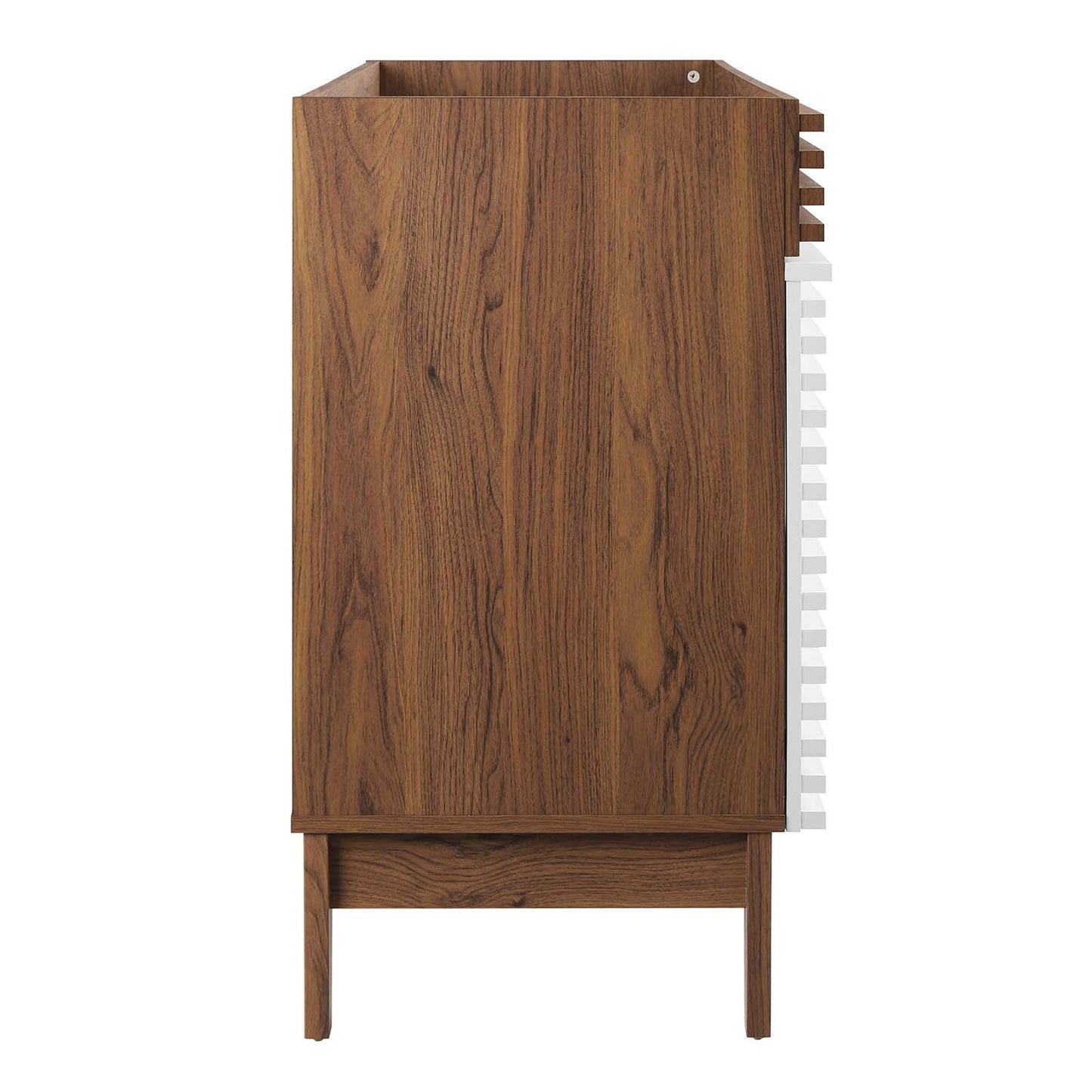 Render 48" Single Sink Compatible (not included) Bathroom Vanity Cabinet White Walnut EEI-4341-WHI-WAL