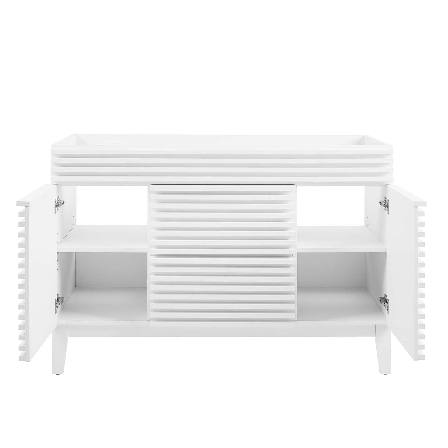 Render 48" Single Sink Compatible (not included) Bathroom Vanity Cabinet White EEI-4341-WHI