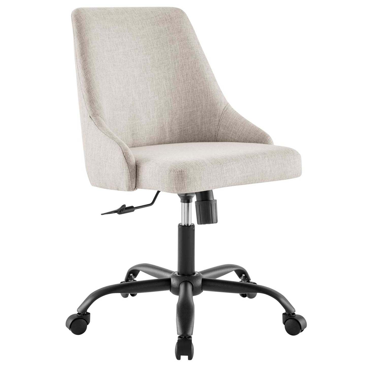 Designate Swivel Upholstered Office Chair Black Beige EEI-4371-BLK-BEI