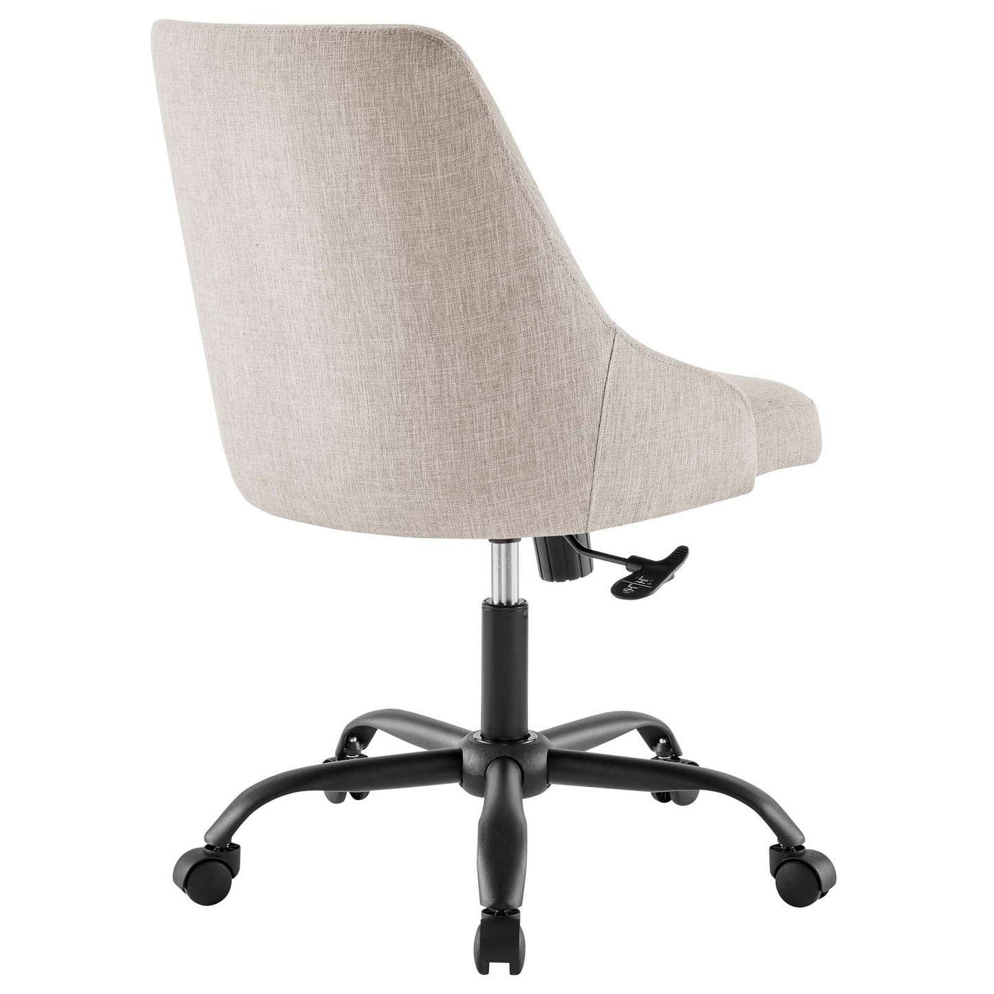 Designate Swivel Upholstered Office Chair Black Beige EEI-4371-BLK-BEI