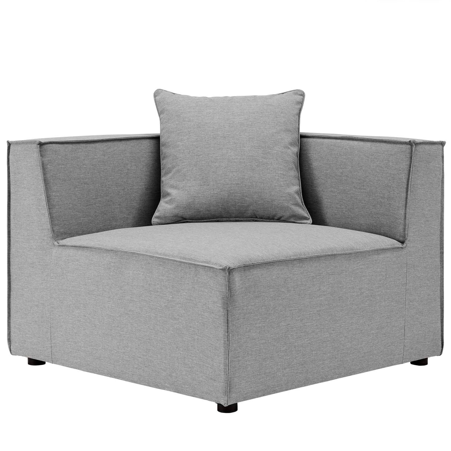 Saybrook Outdoor Patio Upholstered 3-Piece Sectional Sofa Gray EEI-4379-GRY