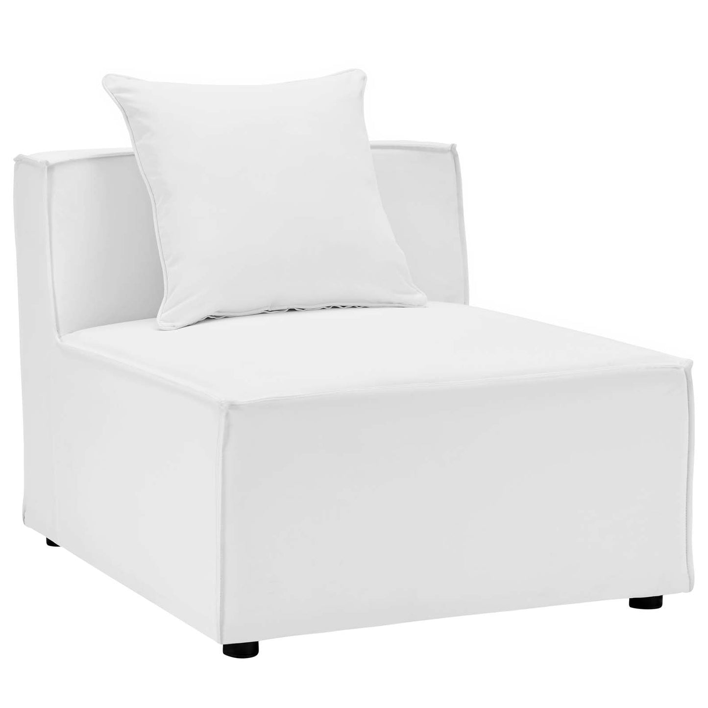 Saybrook Outdoor Patio Upholstered 3-Piece Sectional Sofa White EEI-4379-WHI