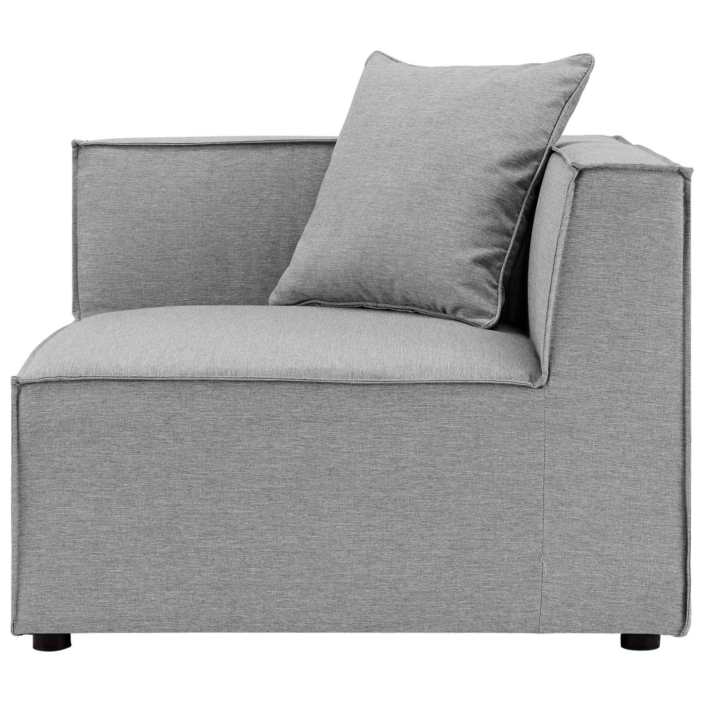 Saybrook Outdoor Patio Upholstered 4-Piece Sectional Sofa Gray EEI-4380-GRY