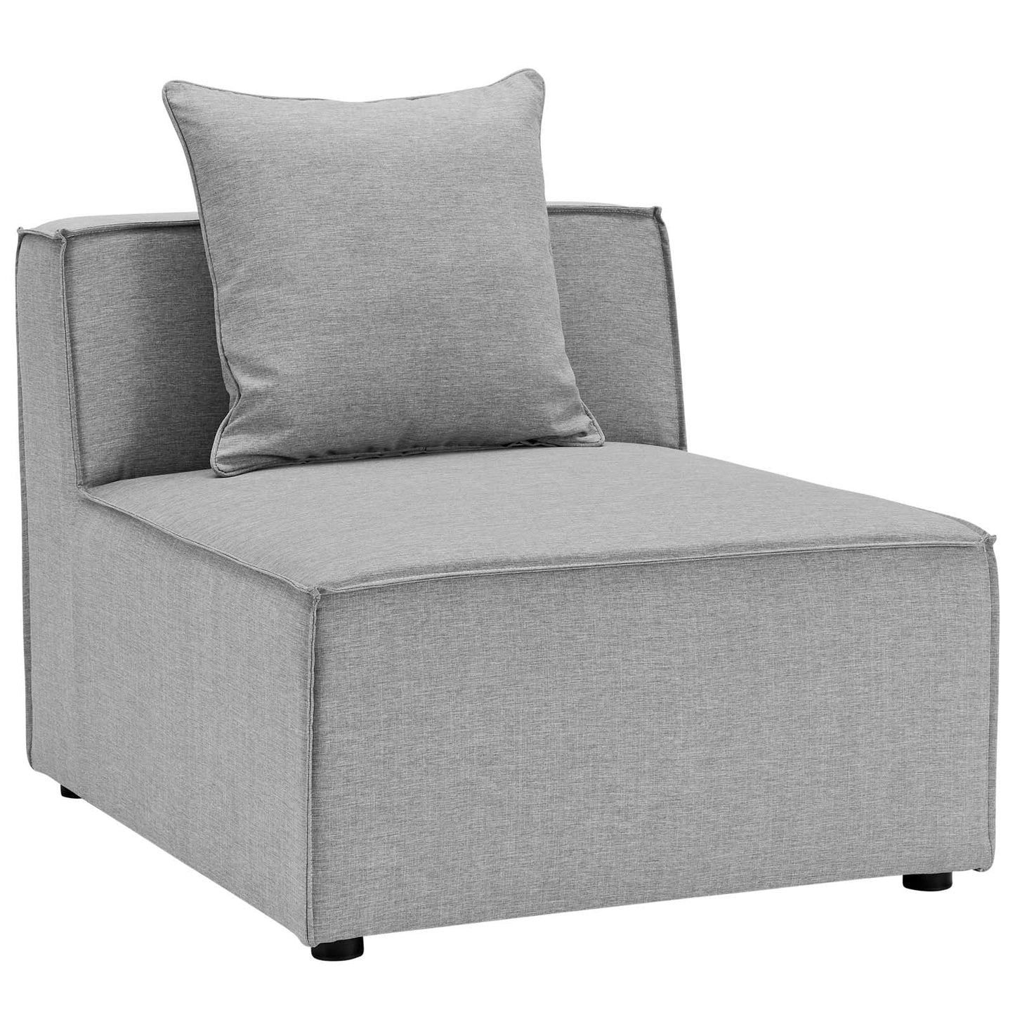 Saybrook Outdoor Patio Upholstered 4-Piece Sectional Sofa Gray EEI-4380-GRY