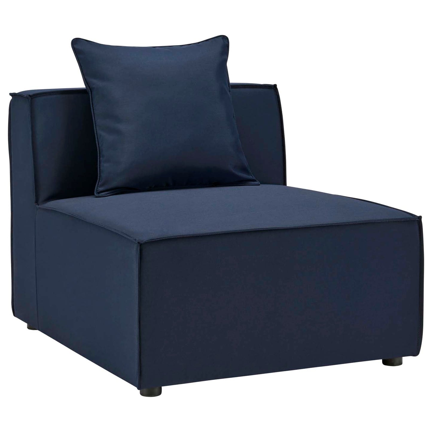 Saybrook Outdoor Patio Upholstered 4-Piece Sectional Sofa Navy EEI-4380-NAV