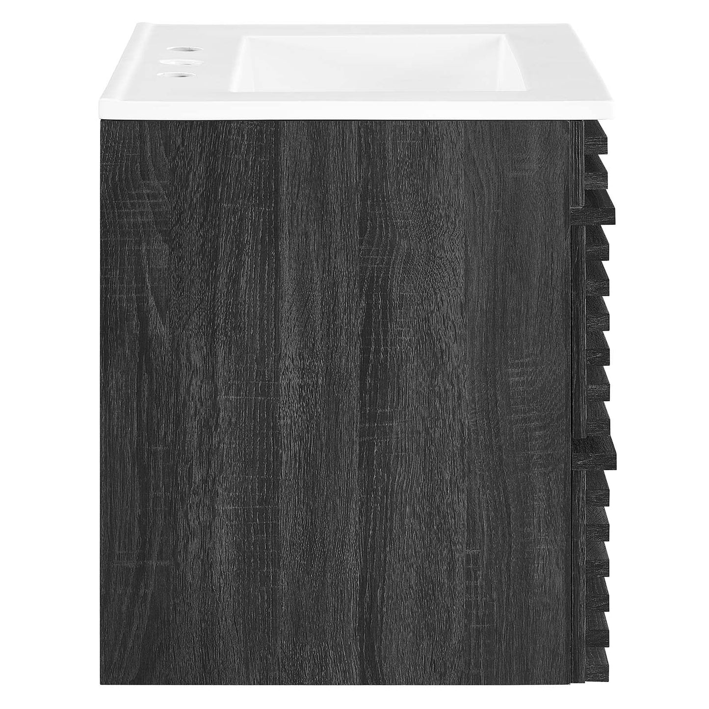 Render 24" Wall-Mount Bathroom Vanity Charcoal White EEI-4433-CHA-WHI