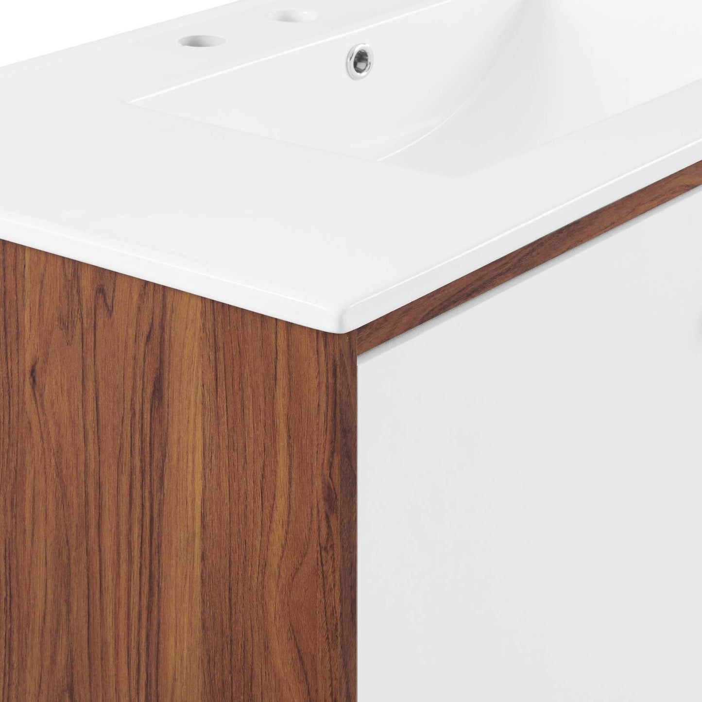 Transmit 36" Bathroom Vanity Walnut White EEI-4435-WAL-WHI