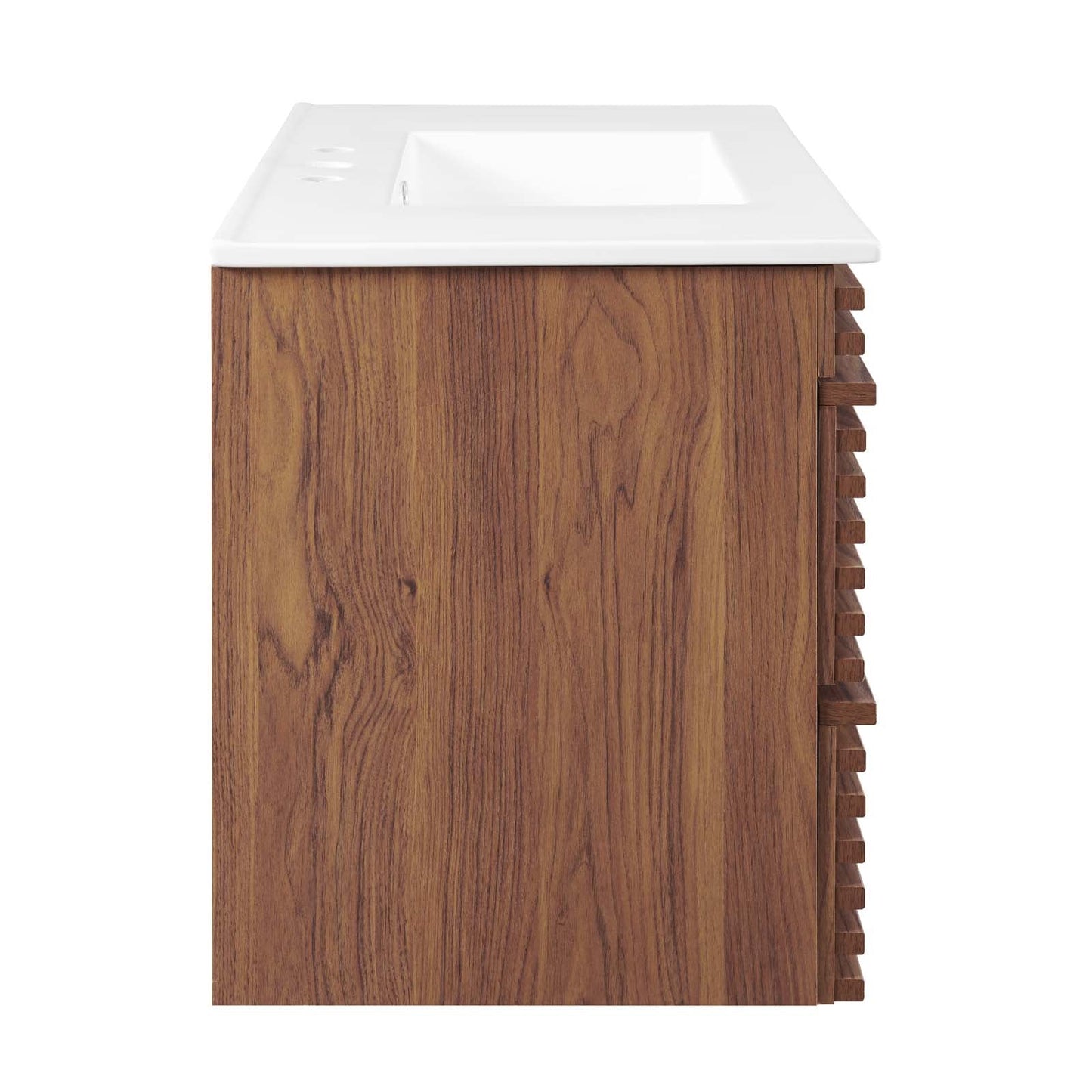 Render 36" Wall-Mount Bathroom Vanity Walnut White EEI-4436-WAL-WHI