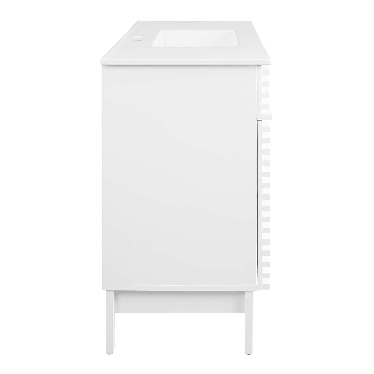 Render 48" Single Sink Bathroom Vanity White White EEI-4439-WHI-WHI