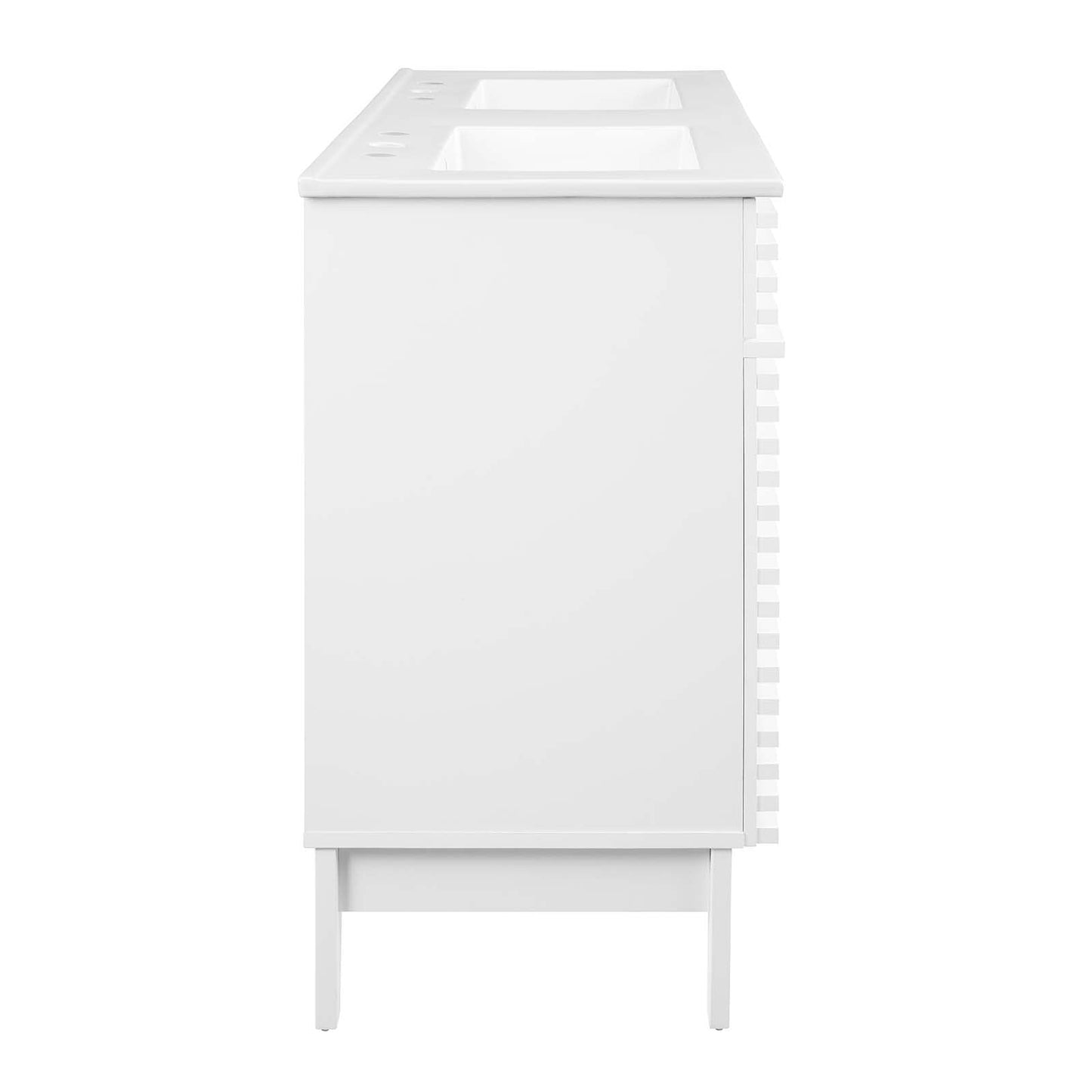 Render 48" Double Sink Bathroom Vanity White White EEI-4441-WHI-WHI