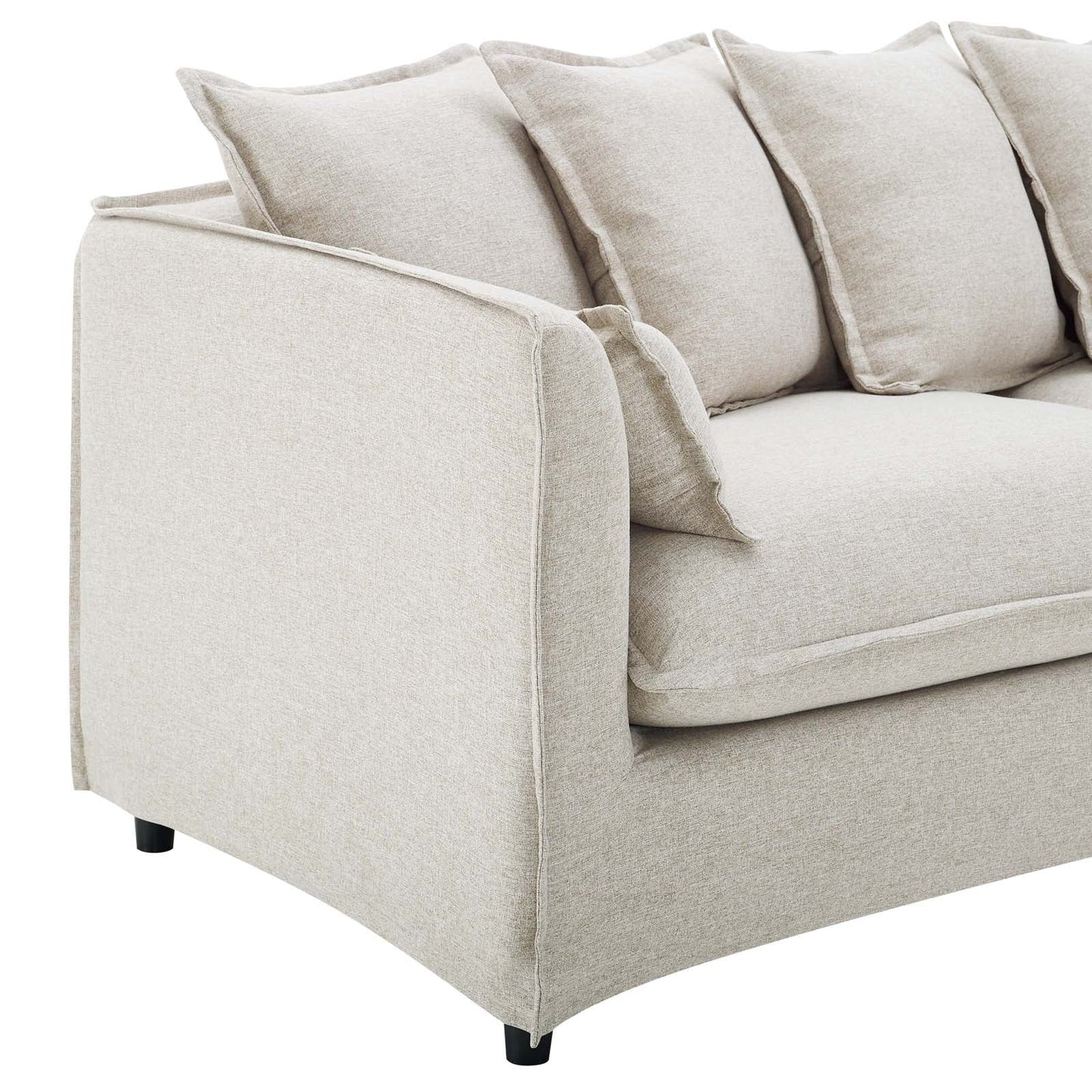 Avalon Slipcover Fabric Sofa Beige EEI-4449-BEI