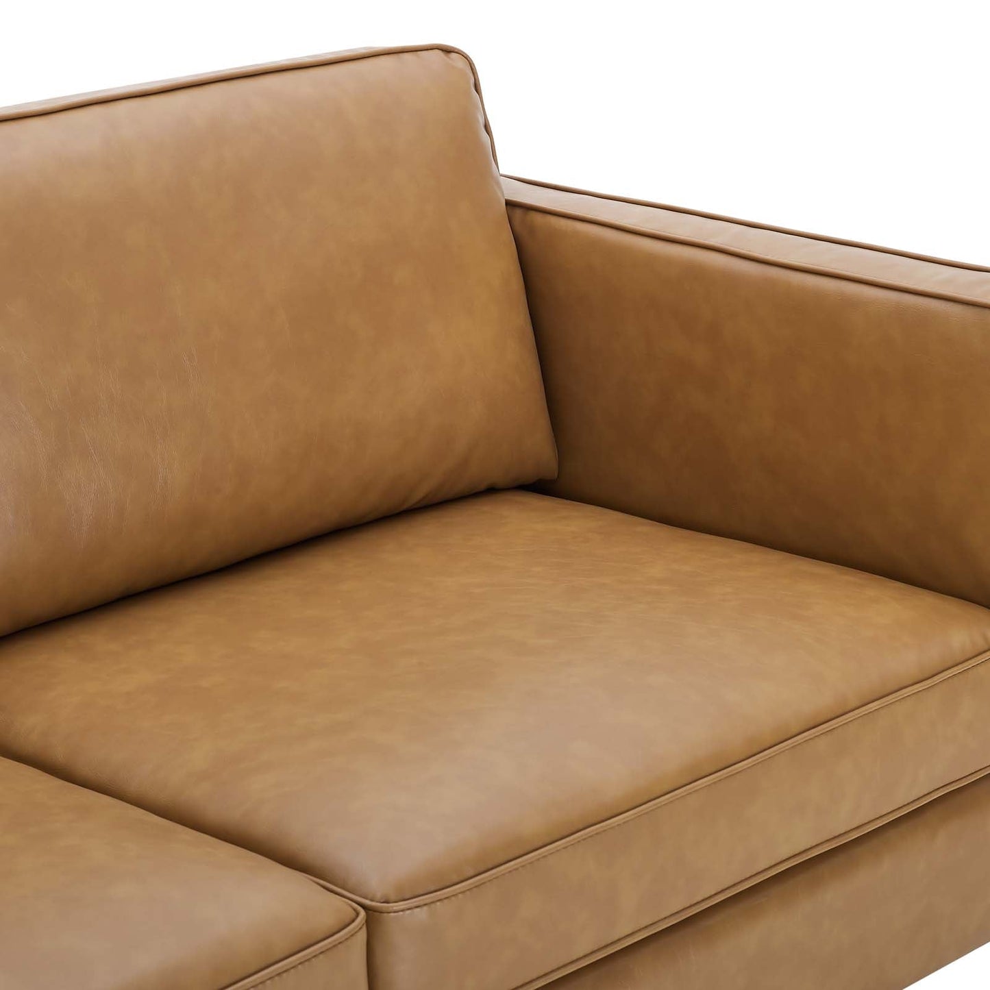 Kaiya Vegan Leather Sofa Tan EEI-4455-TAN