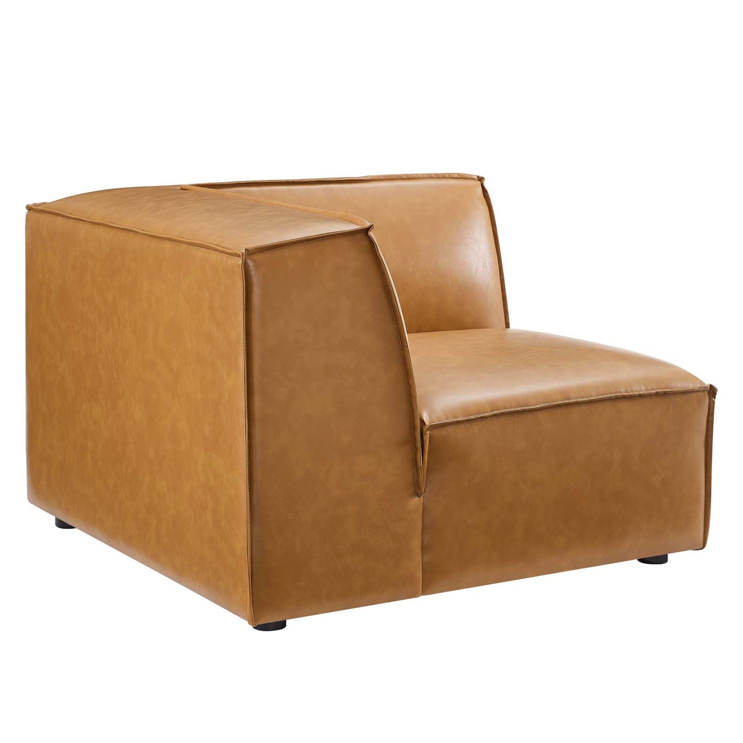 Restore Vegan Leather Sectional Sofa Corner Chair Tan EEI-4494-TAN