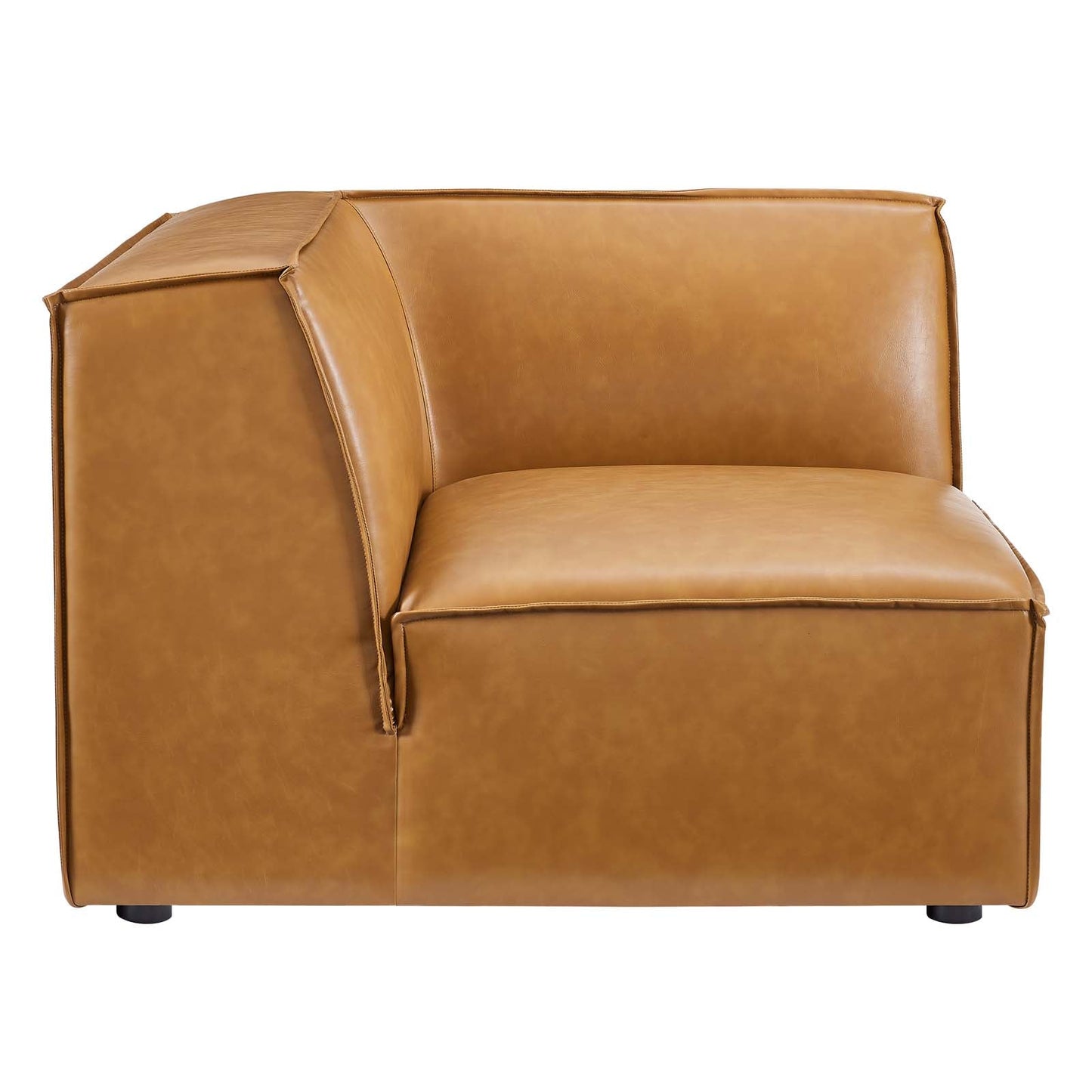 Restore Vegan Leather Sectional Sofa Corner Chair Tan EEI-4494-TAN