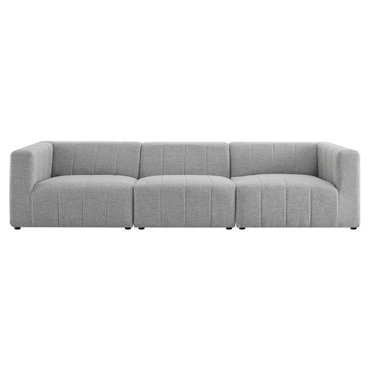 Bartlett Upholstered Fabric 3-Piece Sofa Light Gray EEI-4514-LGR