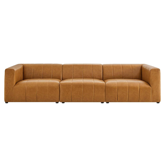 Bartlett Vegan Leather 3-Piece Sofa Tan EEI-4515-TAN