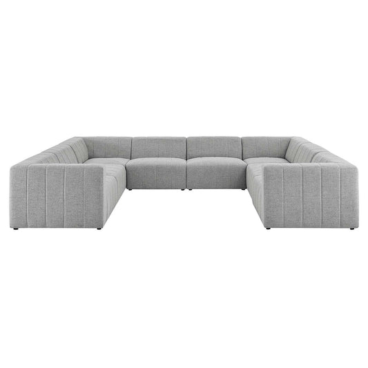 Bartlett Upholstered Fabric 8-Piece Sectional Sofa Light Gray EEI-4535-LGR