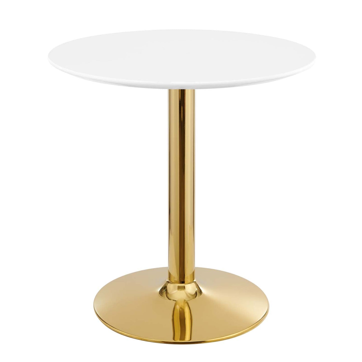 Verne 28" Dining Table Gold White EEI-4543-GLD-WHI