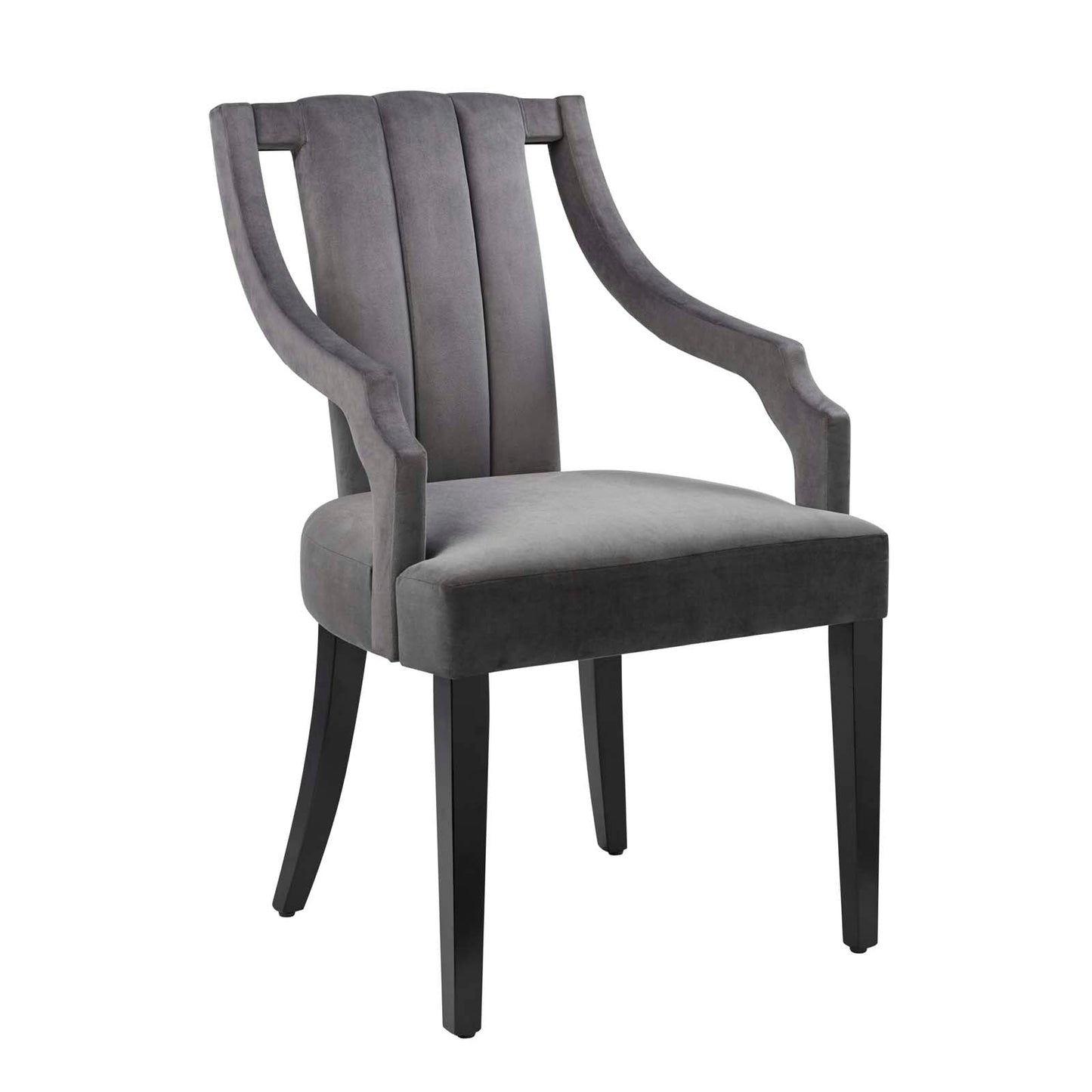 Virtue Performance Velvet Dining Chairs - Set of 2 Gray EEI-4554-GRY