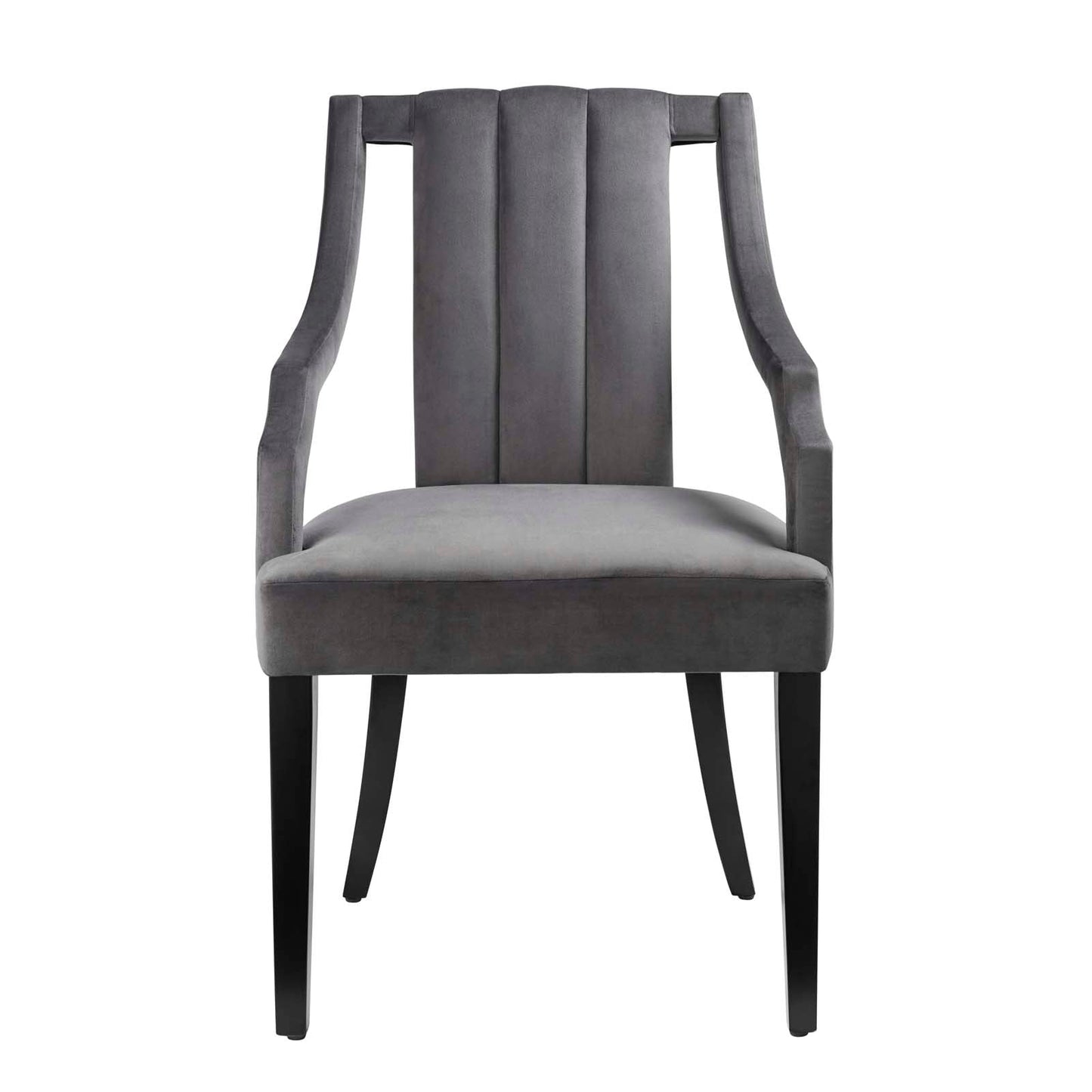 Virtue Performance Velvet Dining Chairs - Set of 2 Gray EEI-4554-GRY