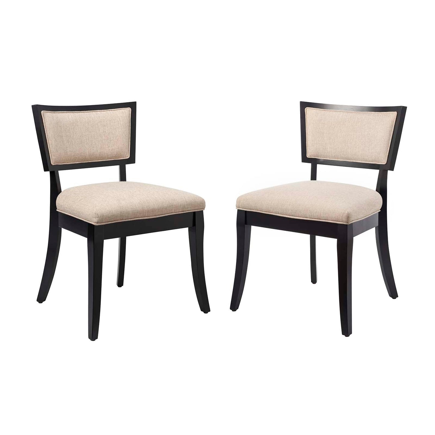 Pristine Upholstered Fabric Dining Chairs - Set of 2 Beige EEI-4557-BEI