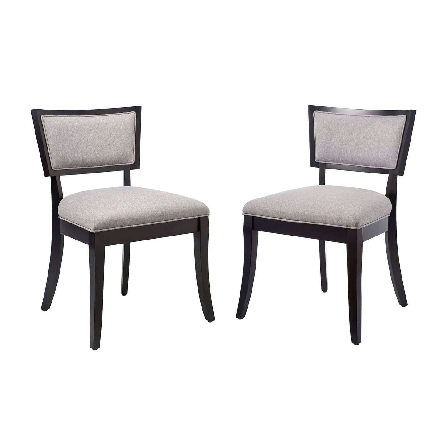 Pristine Upholstered Fabric Dining Chairs - Set of 2 Light Gray EEI-4557-LGR