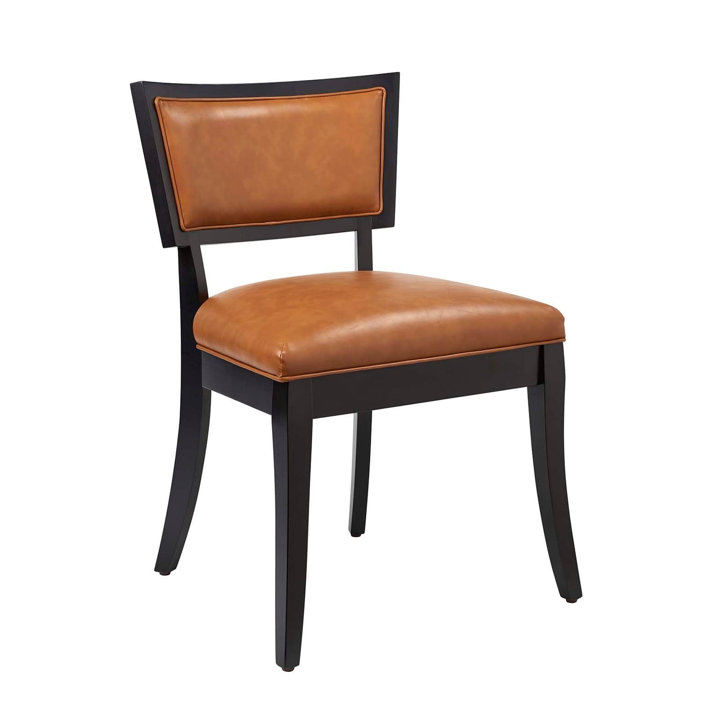 Pristine Vegan Leather Dining Chairs - Set of 2 Tan EEI-4558-TAN