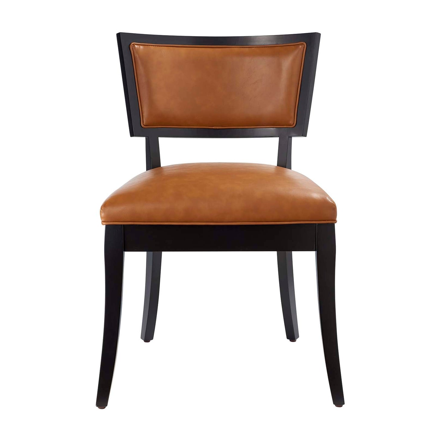 Pristine Vegan Leather Dining Chairs - Set of 2 Tan EEI-4558-TAN