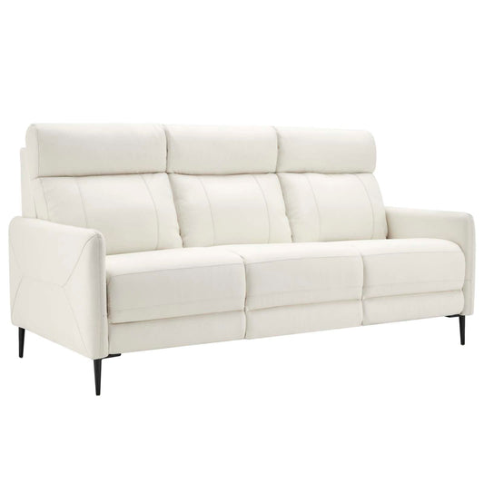 Huxley Leather Sofa White EEI-4561-WHI