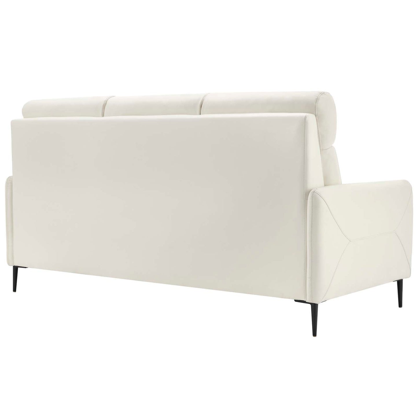 Huxley Leather Sofa White EEI-4561-WHI