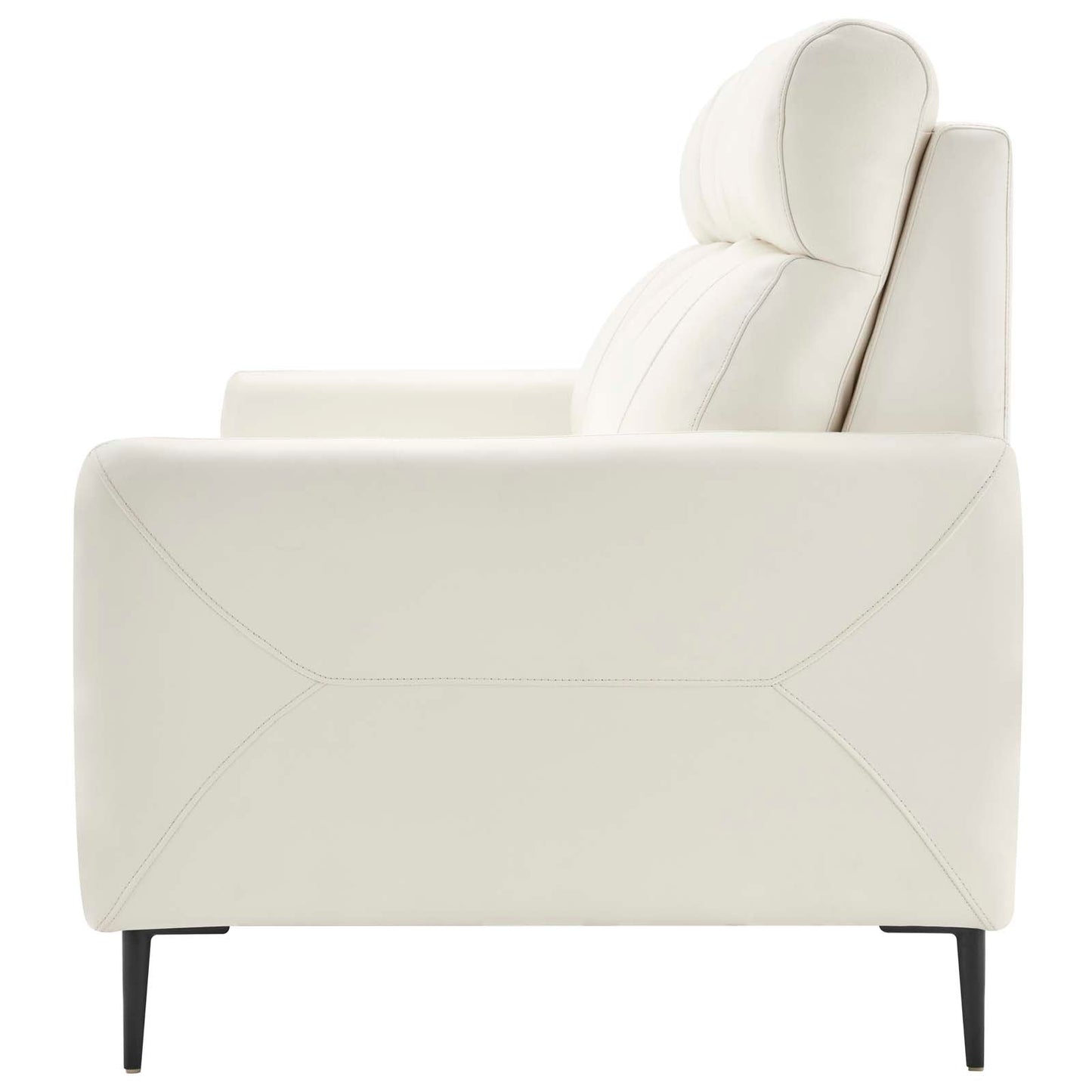 Huxley Leather Sofa White EEI-4561-WHI