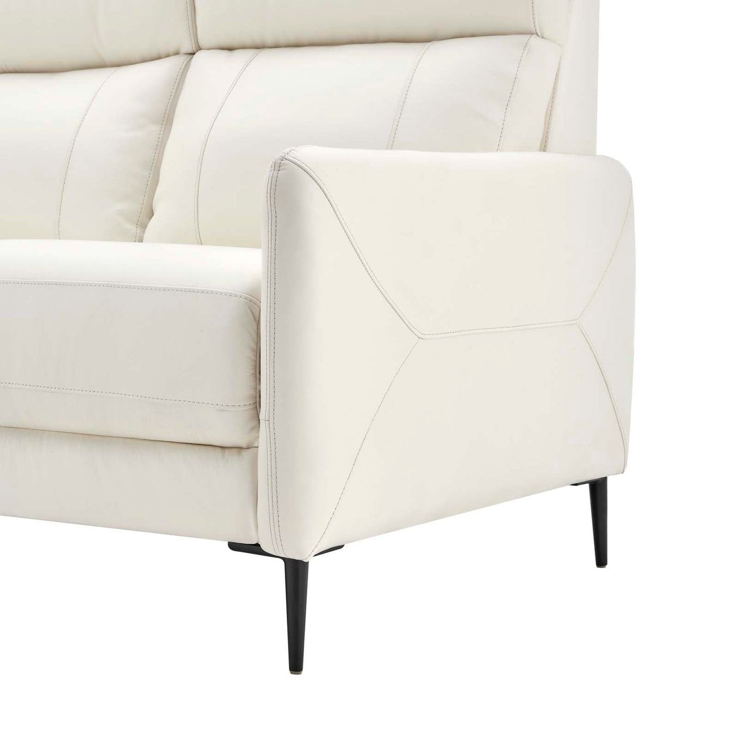 Huxley Leather Sofa White EEI-4561-WHI