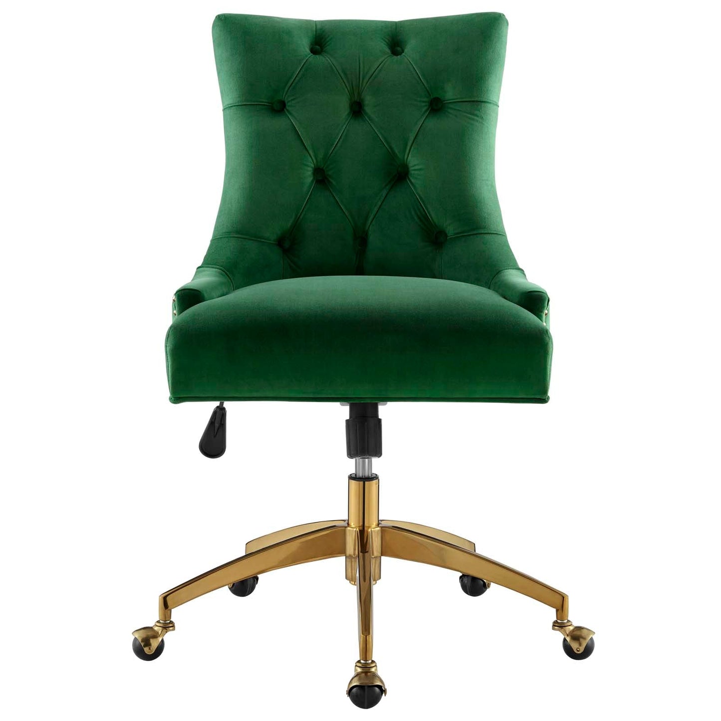 Regent Tufted Performance Velvet Office Chair Gold Emerald EEI-4571-GLD-EME