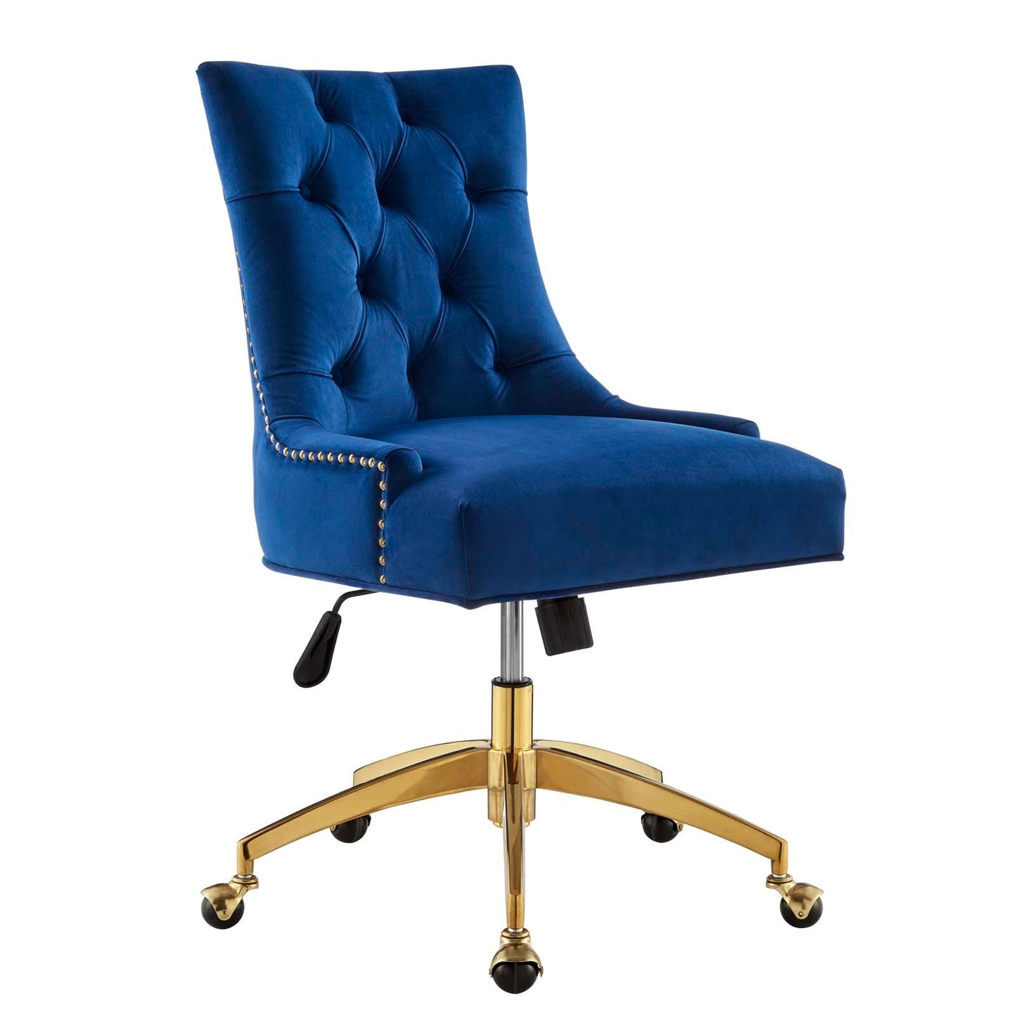 Regent Tufted Performance Velvet Office Chair Gold Navy EEI-4571-GLD-NAV