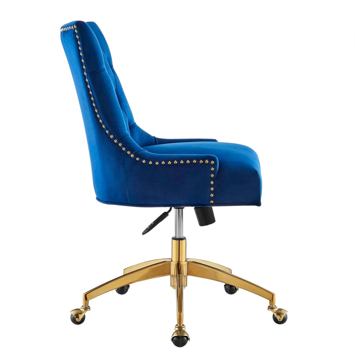 Regent Tufted Performance Velvet Office Chair Gold Navy EEI-4571-GLD-NAV